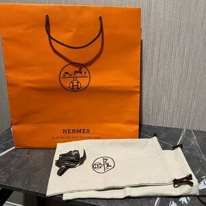 HERMES shoe dustbags + large shopping bag